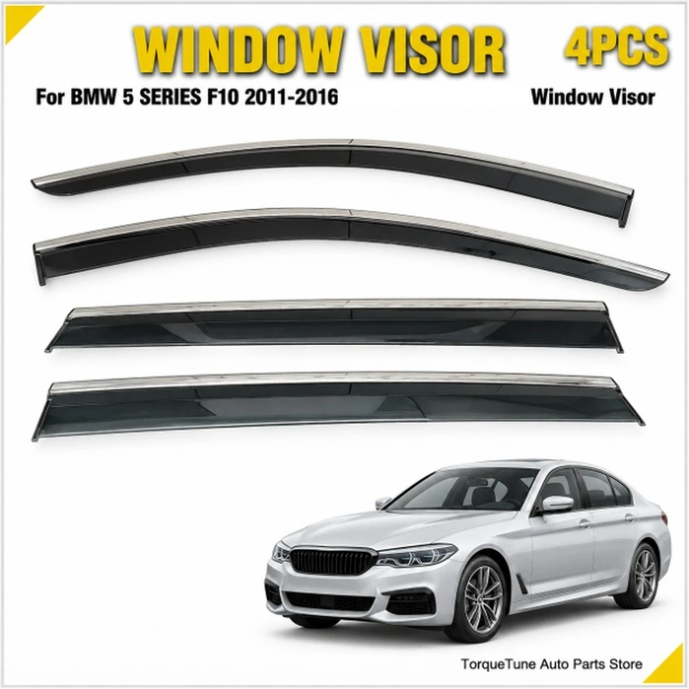 Premium Direct Fit Window Visor Wind Deflector For BMW 5 SERIES F10 2011-2016 Car Accessories Rain Guards