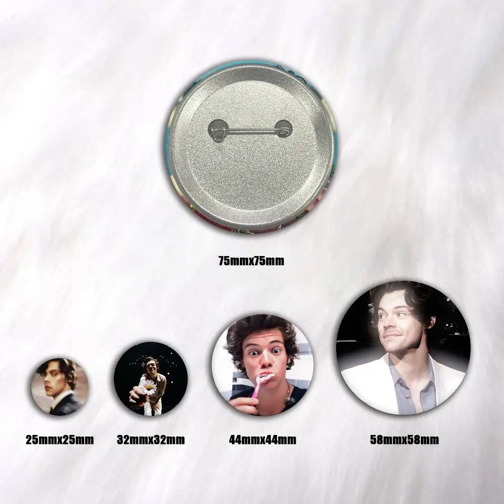 A-h-HaRRy-e Music Styles-s Tinplate Brooch Figure Icon Badge Handmade Brooches For Backpack Clothes Decoration