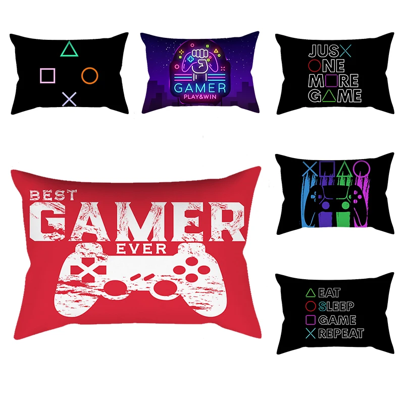 45x45cm Esports Gamer Controller Printed Pillow Case Sofa Stand Car Seat Cushion Cover Game Room Decoration Home Pillow Case