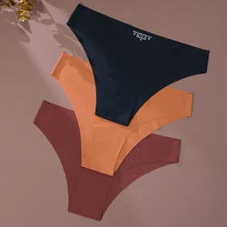 BANNIROU-Women's Soft Briefs, Low-Rise Panties, Intimate Underwear, Female Lingerie, Solid, Intimate, Free Shipping, 3 Pcs