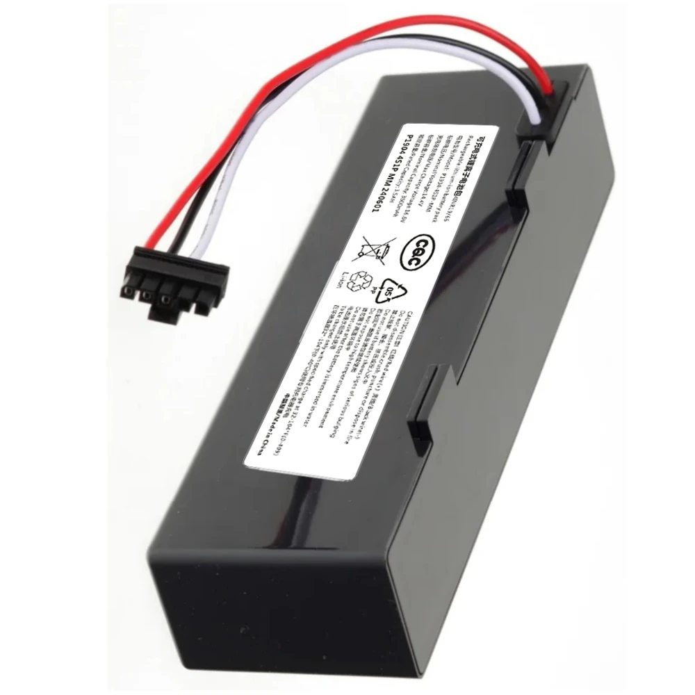 14.8V 3500mAh STYTJ02YM Battery Pack Replacement For Xiaomi Mop Pro Mop 2S Yunmi MVVC01-JG Haier JX37 Sweep Mop Robot Vacuum.