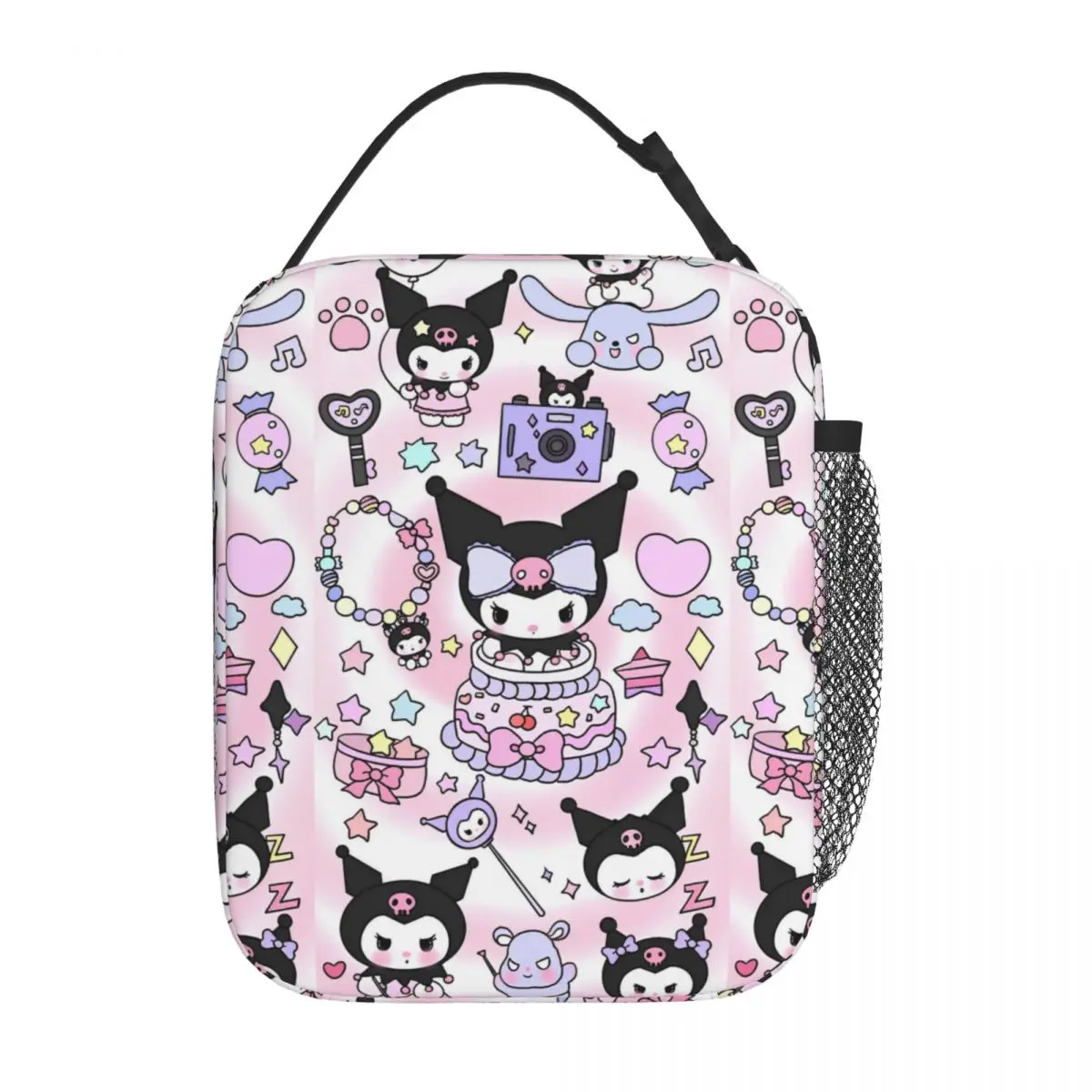 Kuromi Thermal Insulated Lunch Bag for Picnic Portable Food Bag Container Cooler Thermal Lunch Box