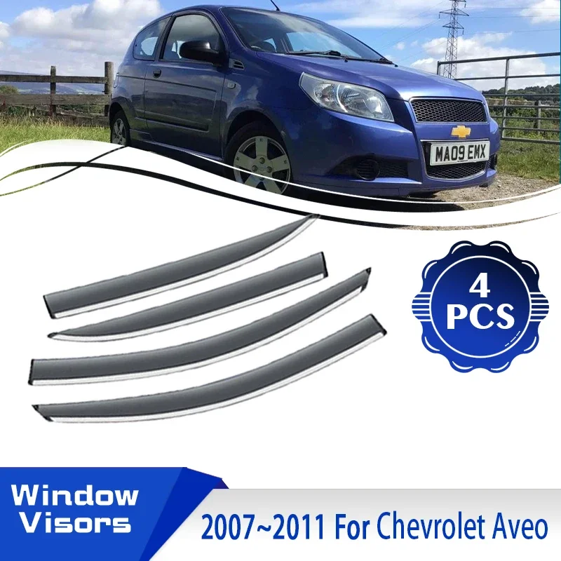 

4 шт. автомобильные шторы для Chevrolet Aveo T250 2007 ~ 2011 солнцезащитный козырек ветровой дефлектор водостойкий дефлектор от дождя автоаксессуары