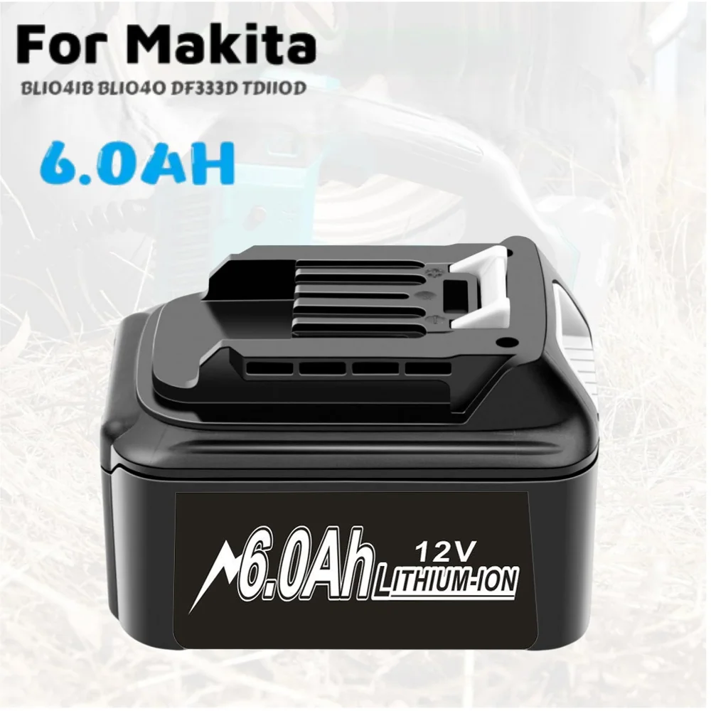 10.8V/12V 6A Rechargeable Li-Ion Battery For Makita CXT Slide Style Compatible with BL1040 BL1040B BL1015 BL1020B BL1020 BL1016
