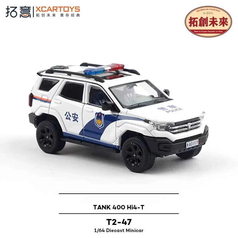 

XCARTOYS 1/64 Alloy Police Great Wall Off-road SUV Collectible Ornament 400Hi4-T Police Car Model Children's Birthday Gift Toys