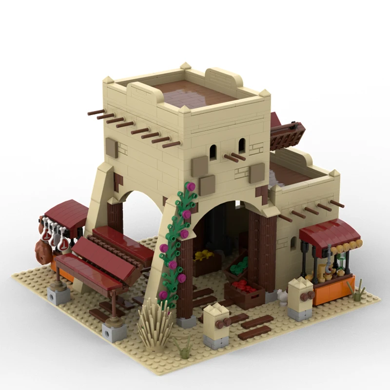 

NEW 1094PCS Famous star Movie scene MOC Modular Tatooine Desert Market model DIY creative ideas ChildrenToy Gift building blocks