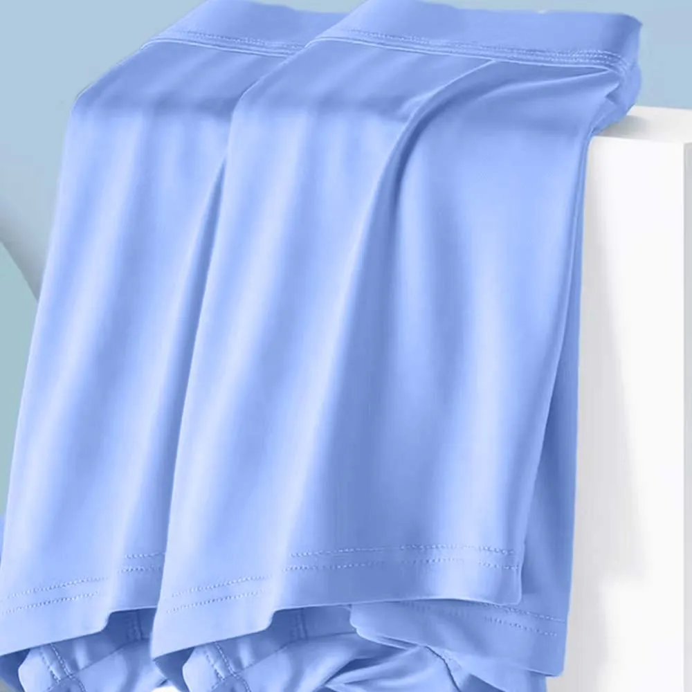 Men's Underwear Sexy Shape Ice Silk For Boxer Shorts Summer Lightweight Sweat Wicking Breathable Men's Panties