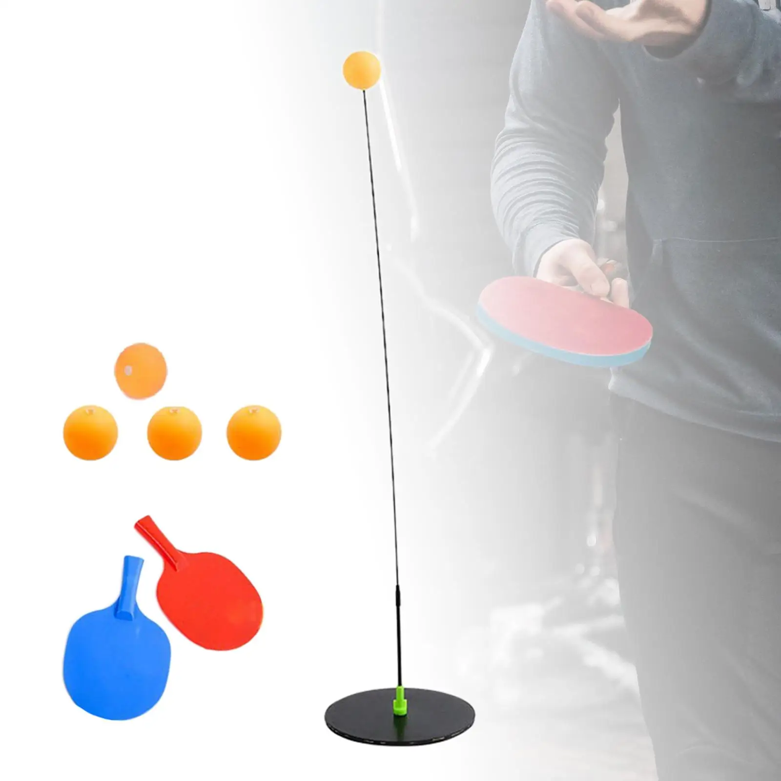 Table Tennis Trainer, Ping Pong Paddles and Balls Parent Child Toy Training Device Exerciser Sports Practice Accessories