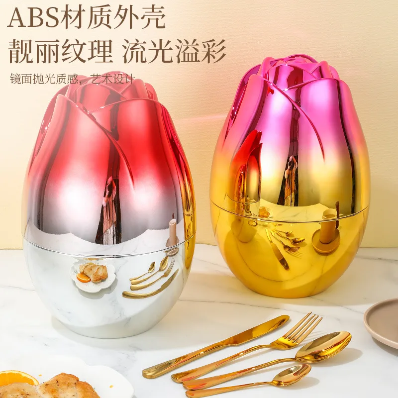 

Подходит для трансграничного легкого роскошного бутылки с розовым яйцом и настроением 1010, посуда, ножа, вилки и ложки, набор из 24 предметов, украшение для дома gi