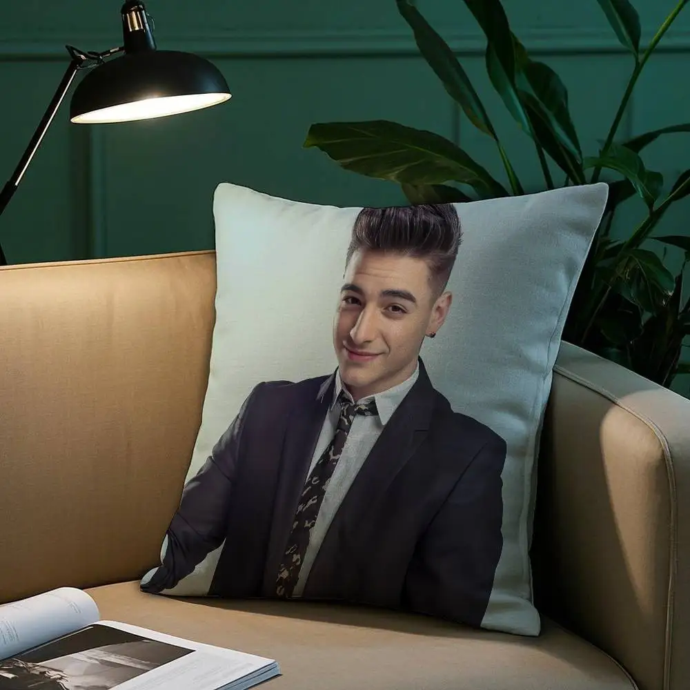 S-Singer M-Maluma Pillow Case Short Plush Print Cushion Cover Square Throw Pillow Covers Sofa Home Decor