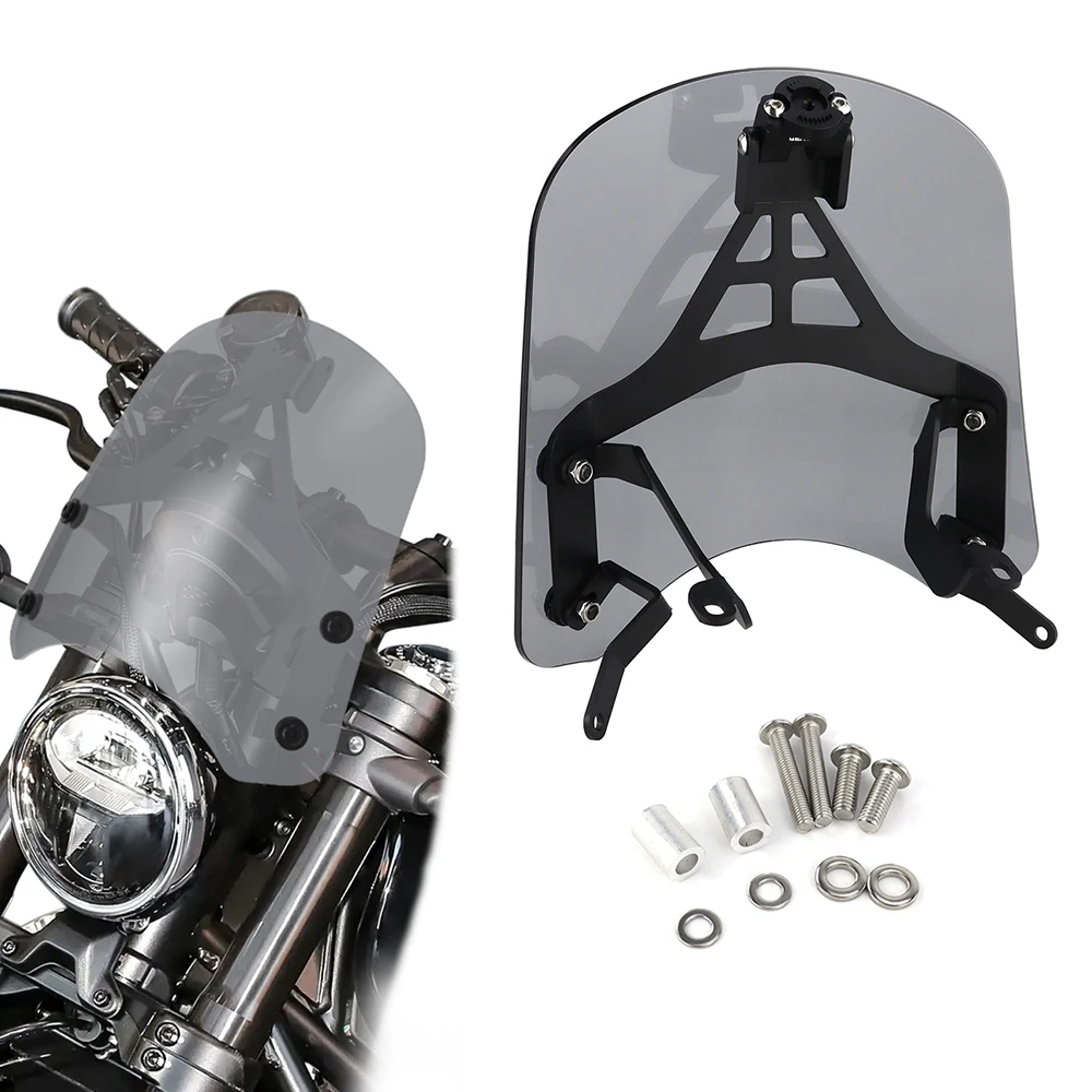 

For CFMOTO 450CL-C 450CLC 2023 2024 2025 Windshield Wind Deflector GPS Mount Navigation Bracket Motorcycle Adjustable Windscreen