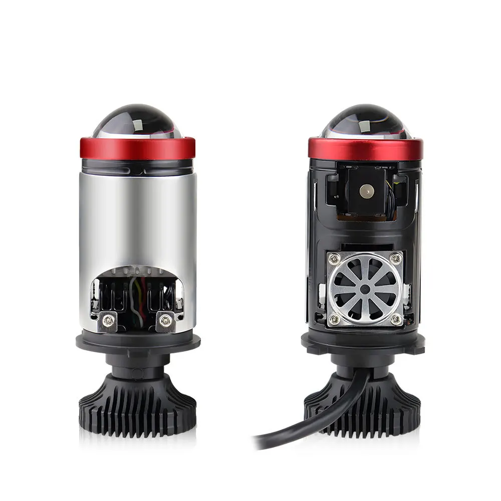 

M01T LED Headlight Bulb H4 Plug-and-Play Projector with Electromagnetic Laser Hi/Lo Beam Penetration Car Accessories