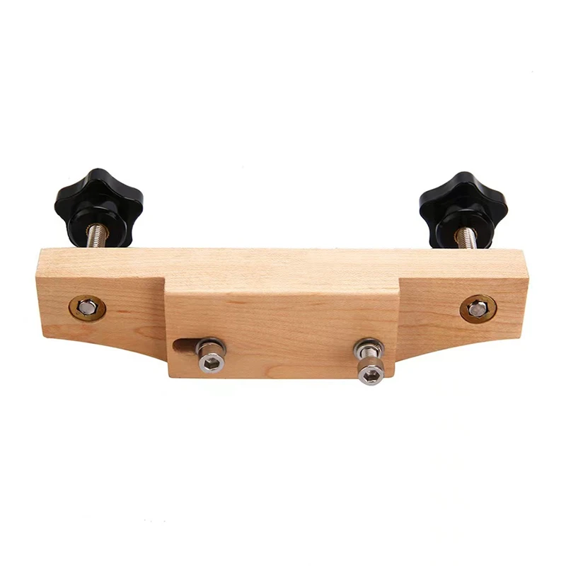 Solid Wood Guitar Bridge Clamp Set with Wooden Block & L-Wrench for Entry Level Acoustic Folk Guitar Luthier Repair & Care Tools view 5