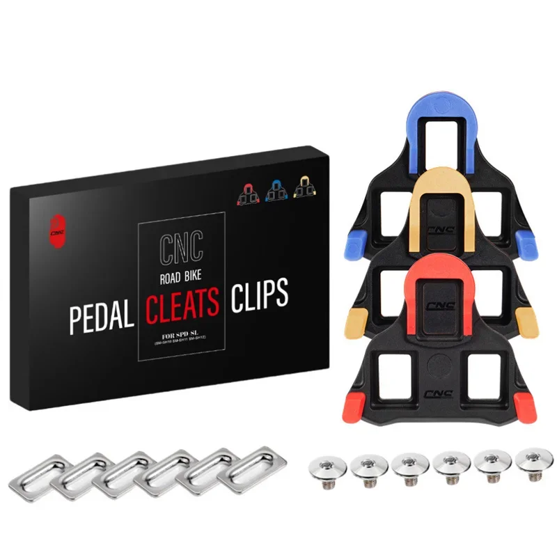 

CNC Bicycle Pedal Cleat Road Bike Pedals Plate Clip 0/2/6 Degree Sets Applicable To Shimano SM-SH10/11/12 SPD-SL Bicycle Parts