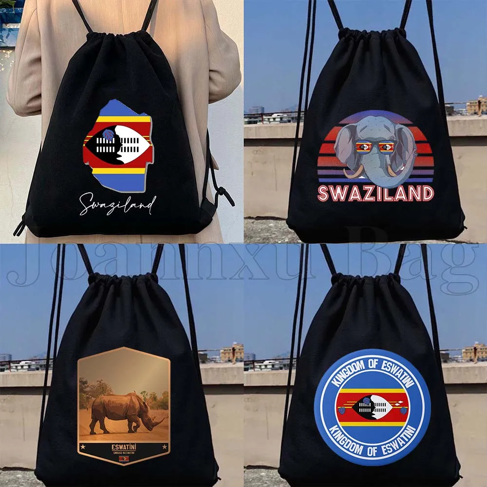 

Swaziland Country Map Flag Canvas Drawstring Bags Soccer Backpack Gym Sackpack Gift String Bag for Exercising Hiking Sports Yoga