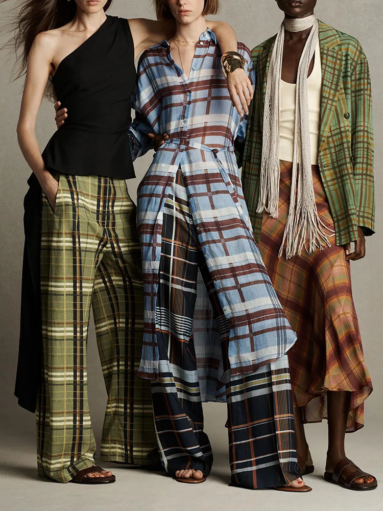 New Arrival Autumn Women's irt Dr mid Waist Long Pants Ethnic Stage Costume Ele Faionable Ladies' Clothing