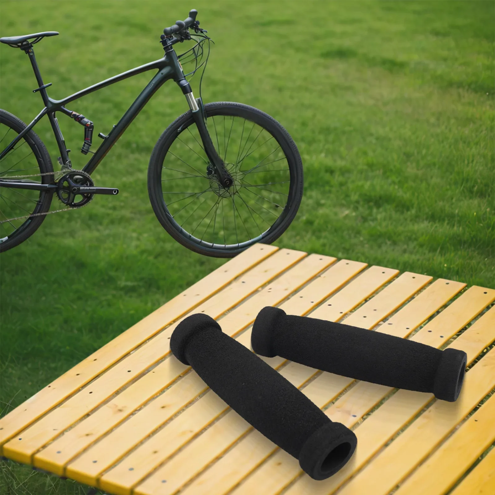 1 زوج دراجة رغوة قبضة الجبلية MTB- دراجة الدراجات دورة اليد مقود المقاود القبضات غطاء للأكمام الملحقات #6