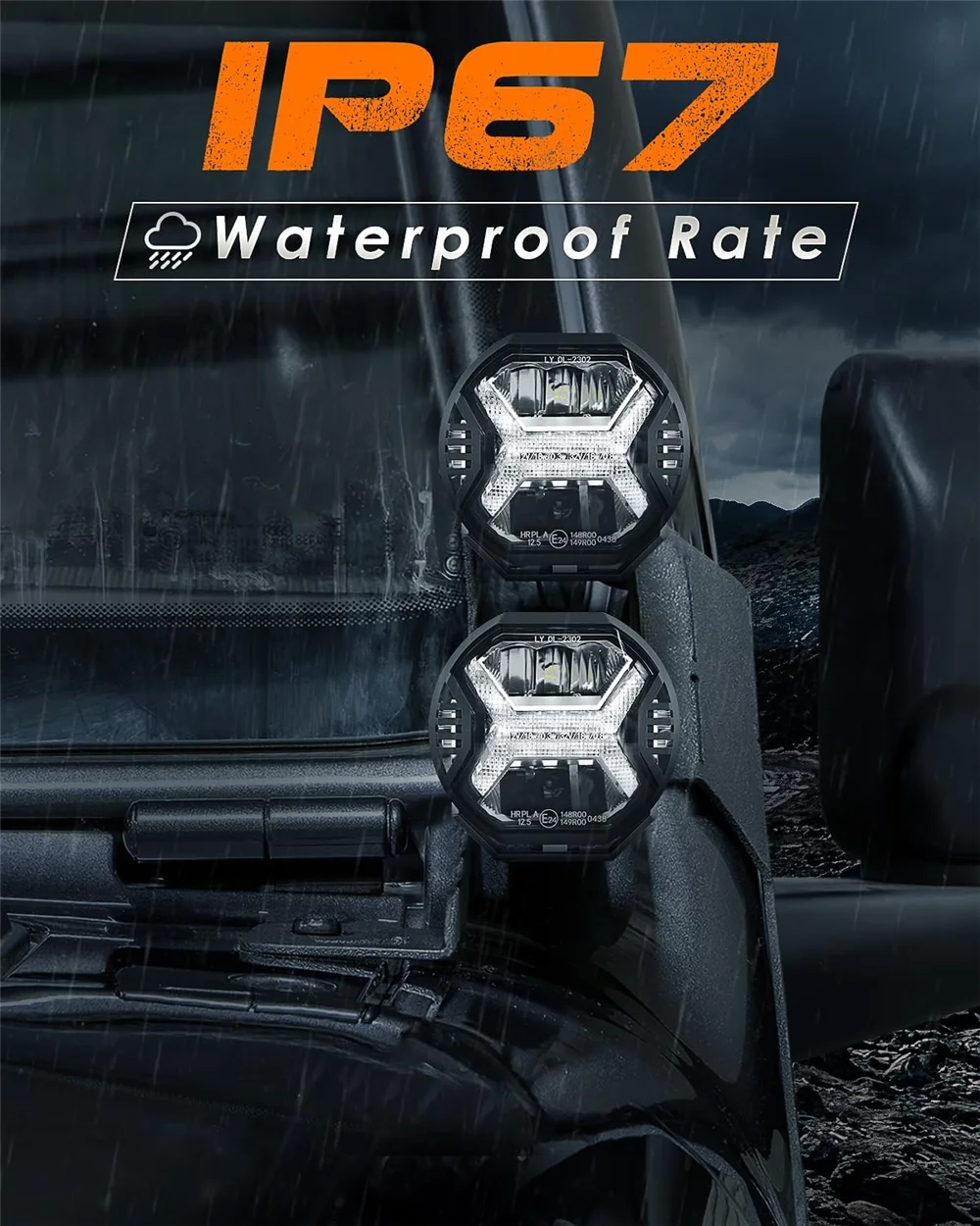 4 Zoll Auto LED Arbeitslichtleiste 12 V Bernstein DRL Fahrlicht Scheinwerfer für Jeep Offroad Boot Traktor LKW 4x4 SUV ATV Scheinwerfer – Detail 9