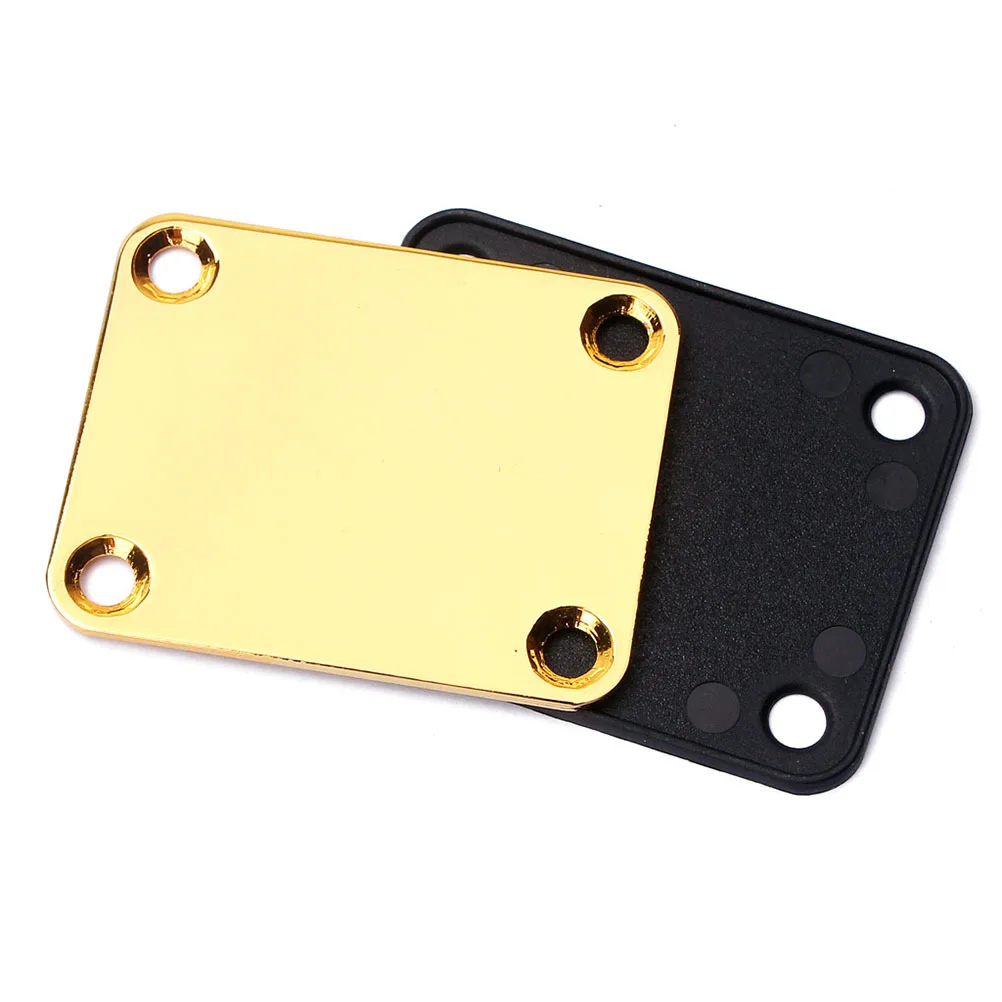 

3Pcs Guitar Neck Plate Bass Neck Strength Connecting Board Durable Metal Joint Plate Electric Guitar Screws Golden