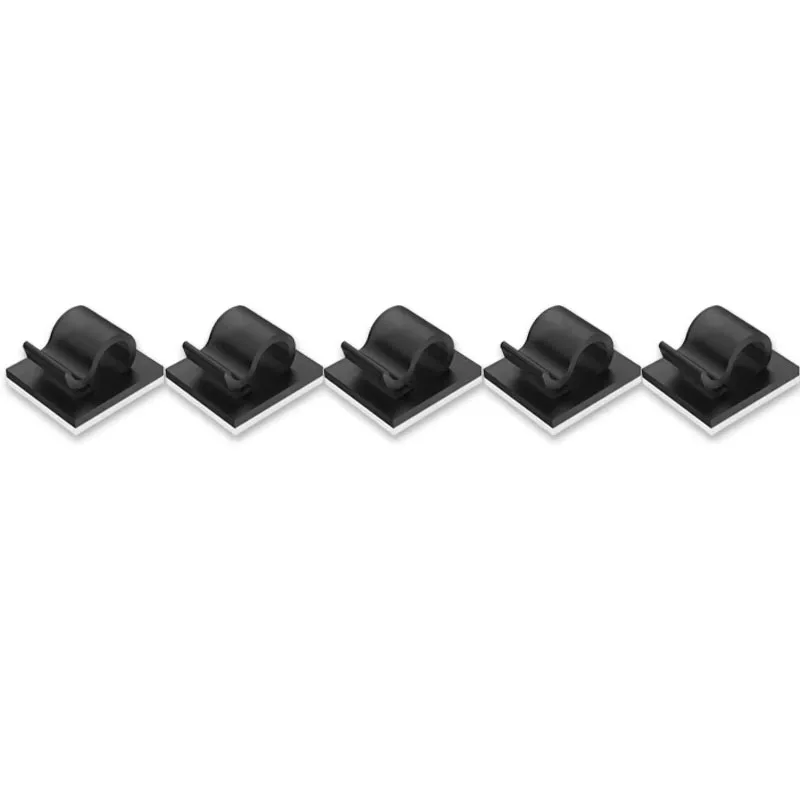 10/20/50PCS R-type Self-adhesive Wiring Buckle Cable Organizer Auto Fastener Car Clip Data Line Bobbin Winder Wall Mounted Hook image 3