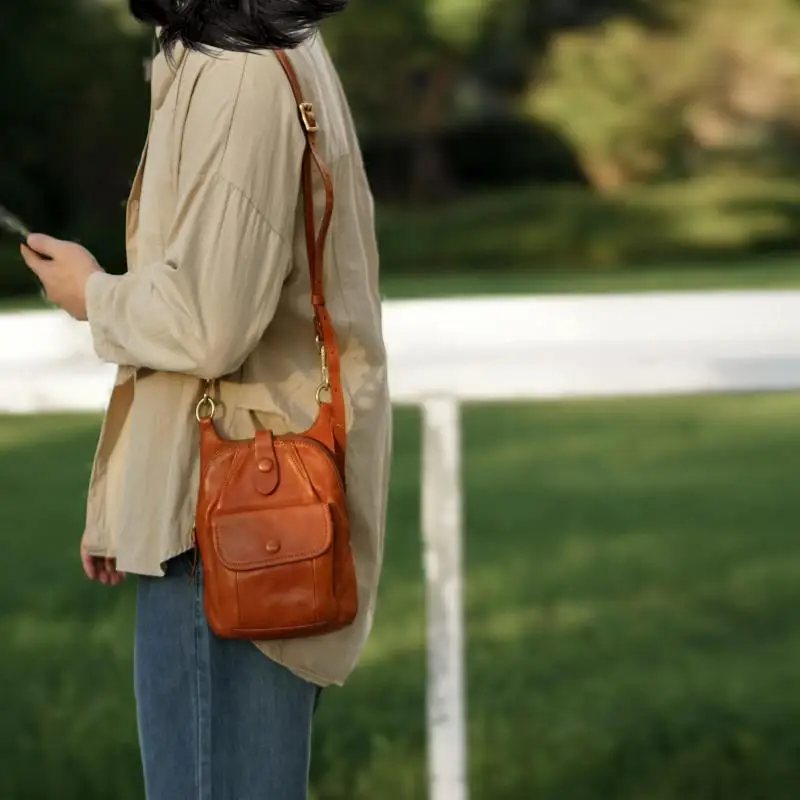 

casual organizer designer handmade genuine leather women's crossbody bag fashion party luxury real cow leather shoulder bag