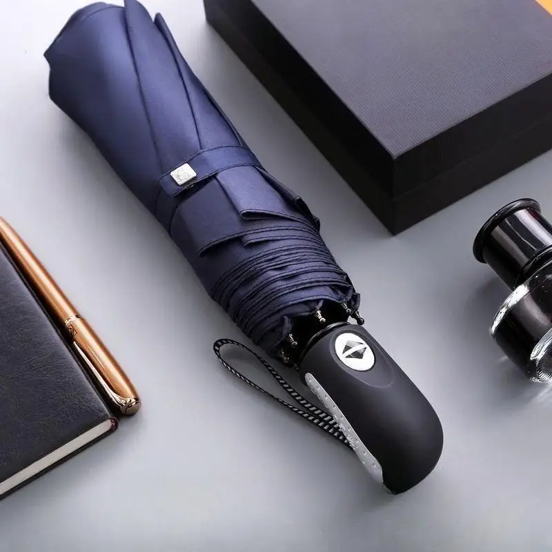 

Автоматический увеличенный и усиленный зонт, непромокаемый, ветрозащитный, солнцезащитный, портативный, двойного назначения, для мужчин и женщин