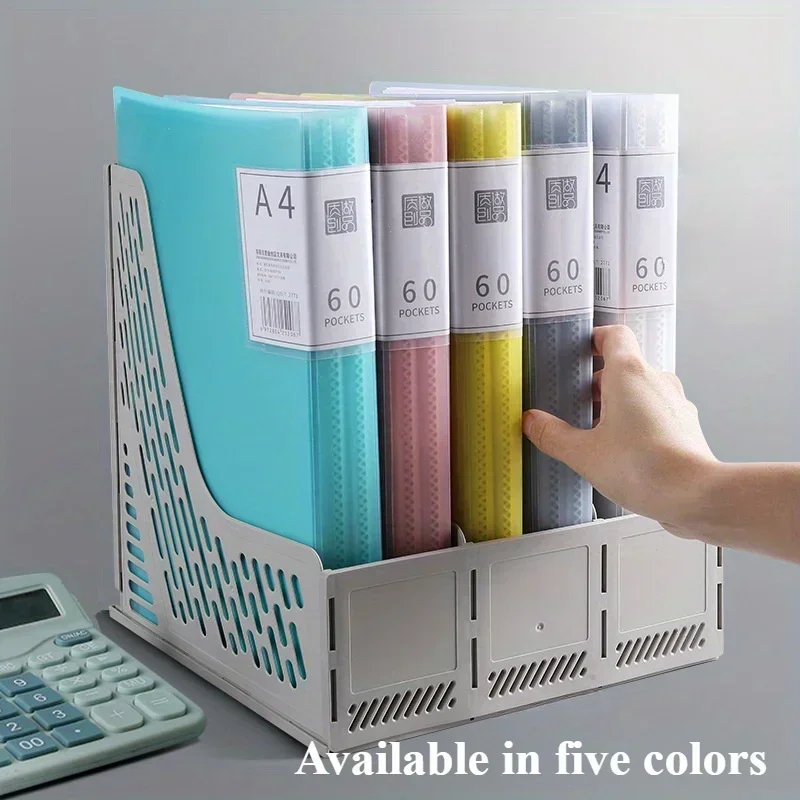 30 Pages A4 Document Organizer with Transparent Pockets - Multi-Layer Office and School Storage Folder Desk Organizer  Binder