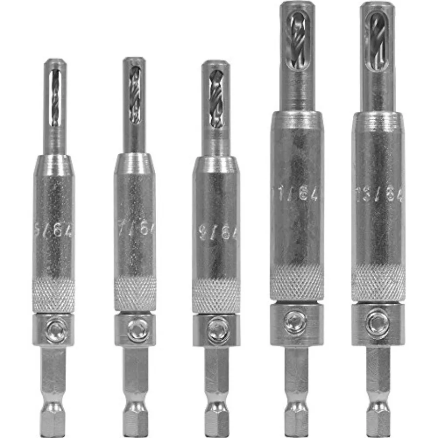 

Snappy 5pc Self Centering Hinge Drill Bit Set Made in USA #2 14 Cabinet