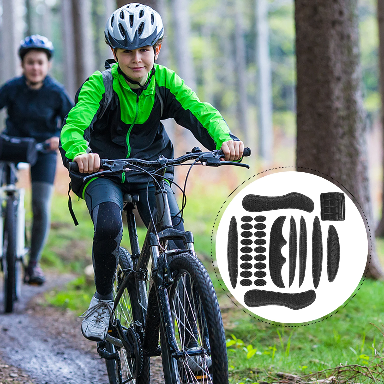 

1 set Pads Sweat-absorbing Shock-absorbing Lining Padding Inserts Cycling Accessories Lightweight Durable Bike Motorcycle
