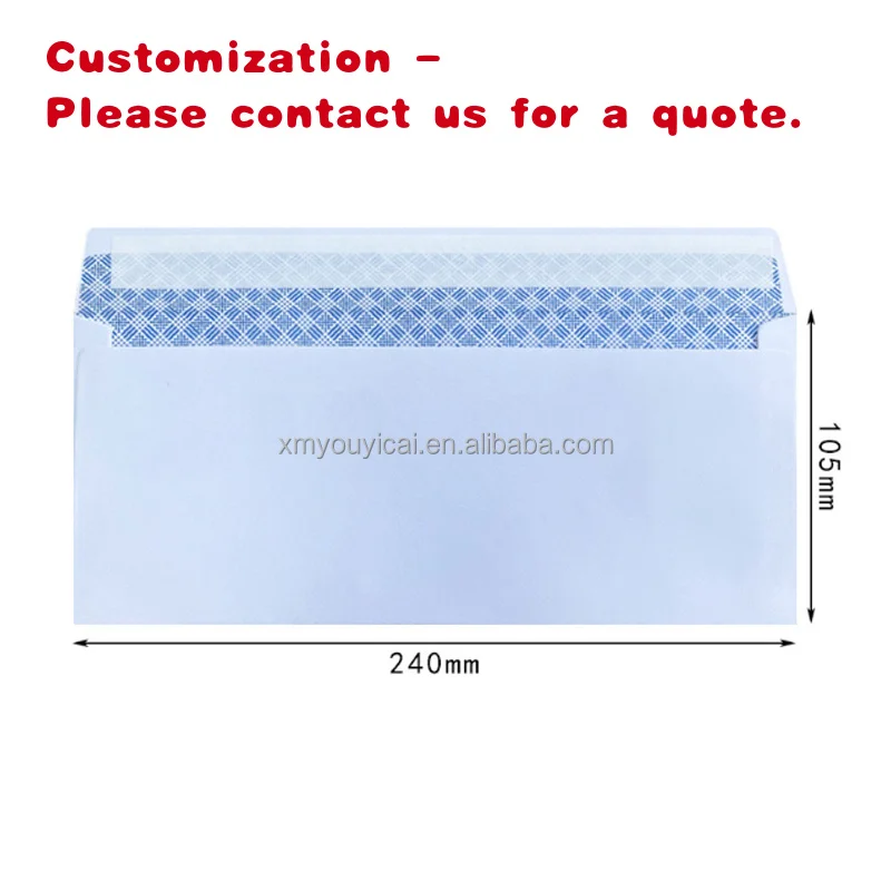 custom.Custom Size Number 10 Envelope Security Tinted Self-Seal Envelopes No Window White Letter Envelope