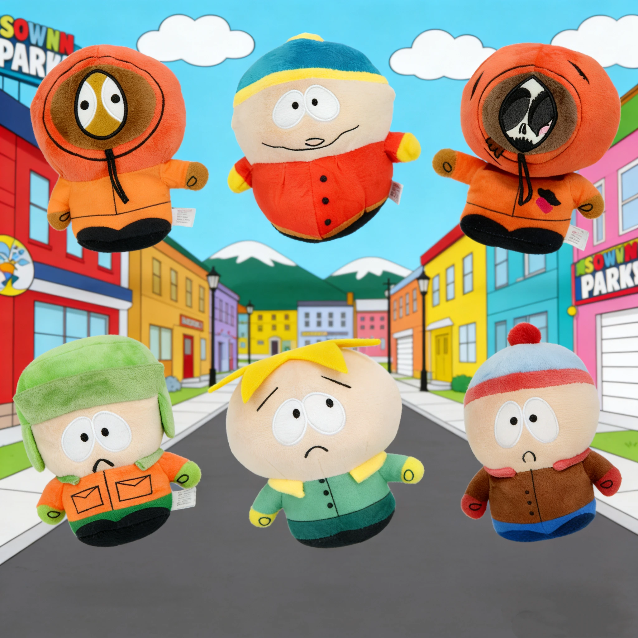 2026 Anime Cartoon South Park Charakter Cartman Stan Butters Plüschpuppe Junge Kind Stofftier für Kinder Geburtstagsgeschenke Kissen