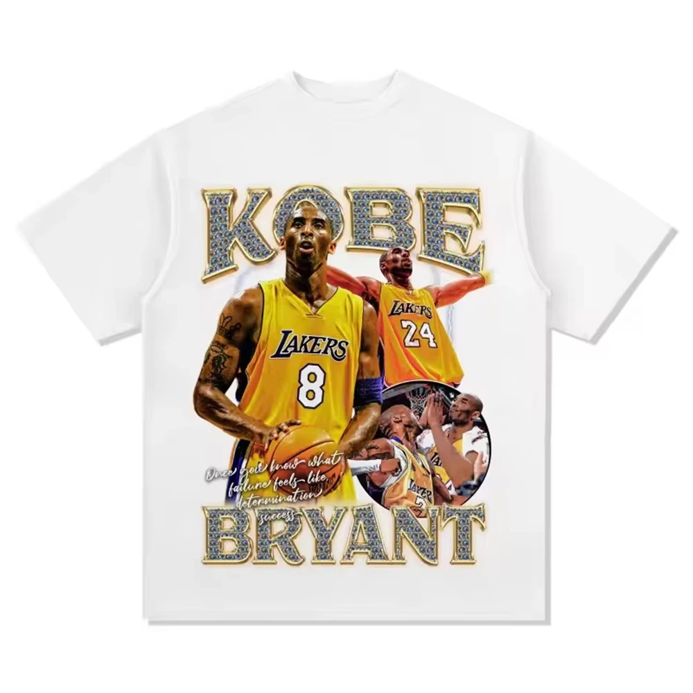 

Summer Men's Letter Face Printed Round Neck T-shirt Casual Outdoor Hip-hop Sports Basketball Fan Breathable Short Sleeved Shirt