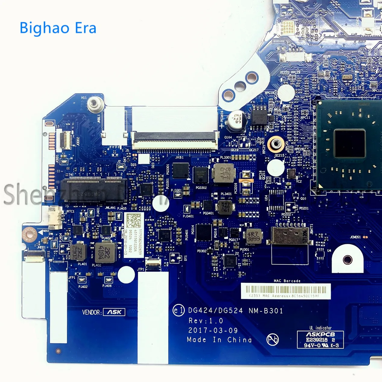 For Lenovo Ideapad 320-15IAP Laptop Motherboard DG424 DG524 NM-B301 Mainboard With N3350 N4200 CPU 5B20P20644 5B20P20648 DDR3L image 3