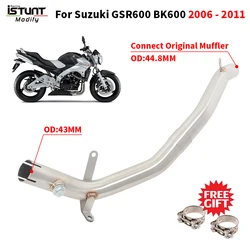 Slip For Suzuki GSR600 GSR 600 BK600 2006 - 2011 Motorcycle Exhaust Systems Escape Moto Mid Link Pipe Connect Original Muffler