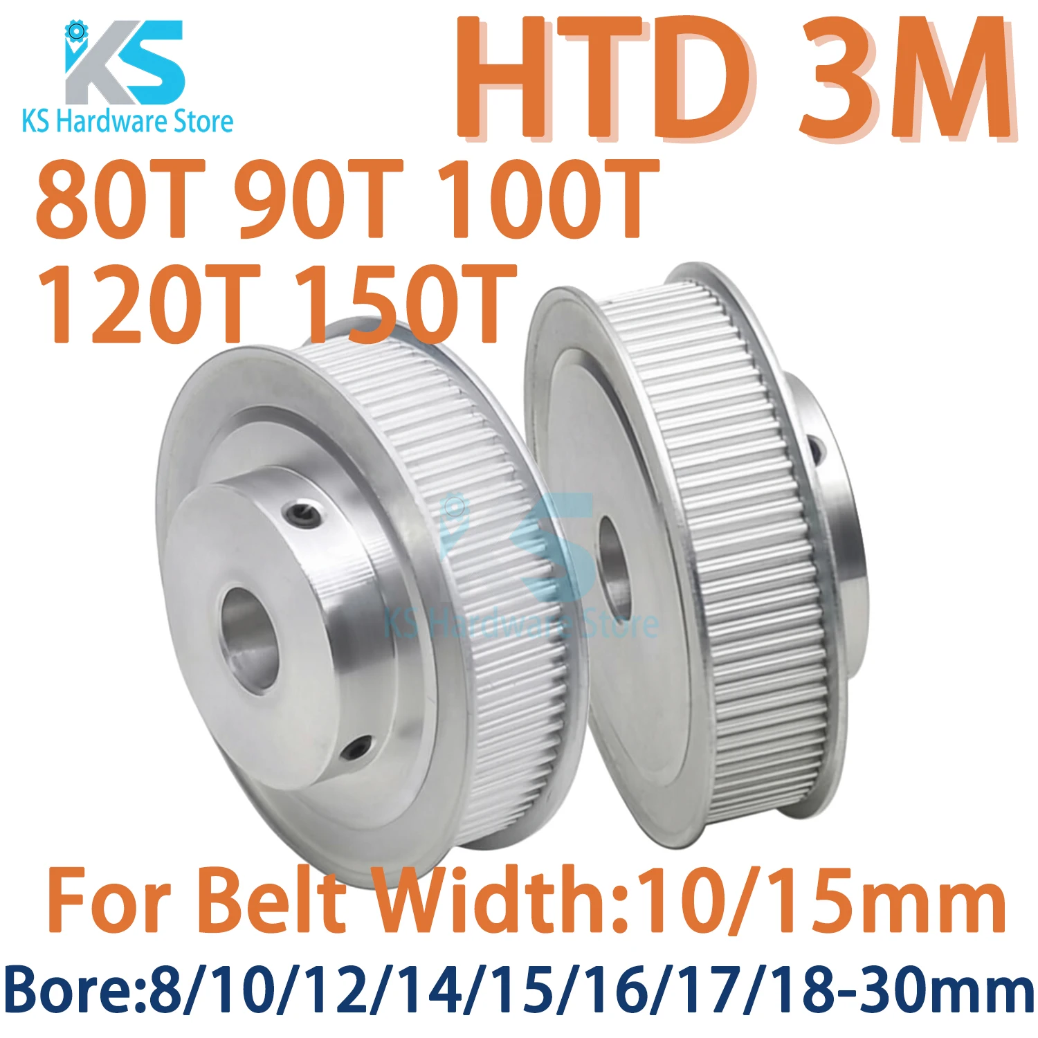 HTD 3M Pulley 80teeth 90teeth 100teeth 120teeth 150teeth BF Type 3M 80T 90T 100T 120T 150T Synchronous Wheel HTD3M Timing Pulley