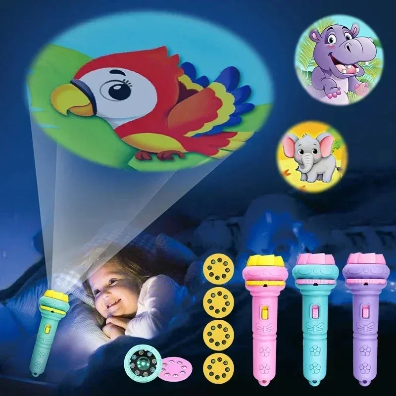 

~Flashlight Projector Torch Lamp Toy Cute Cartoon Creativity Toy Torch Lamp Flashlight Projector Toy Baby Sleeping Story Book