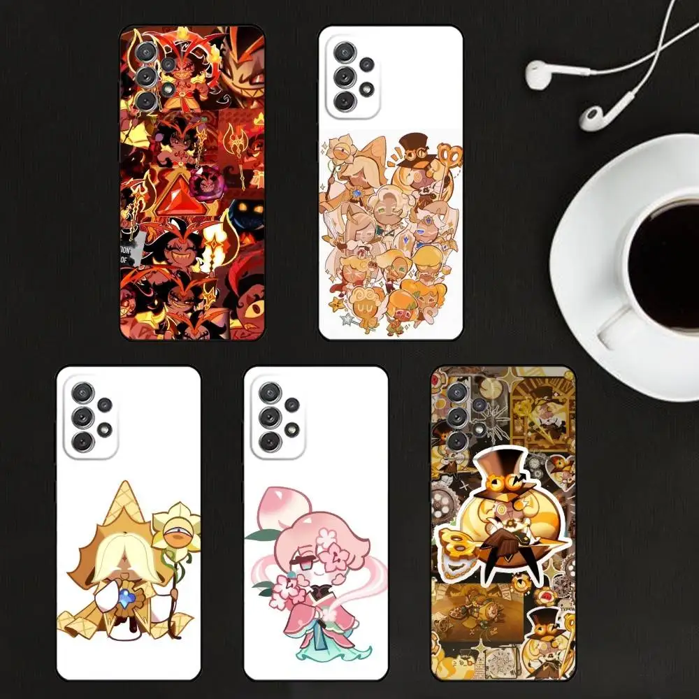 

Game Cookie Run Kingdom Phone Case For Samsung S25,S24,S21,S22,S23,S30,Ultra,S20,Plus,Soft Silicone Black Cover