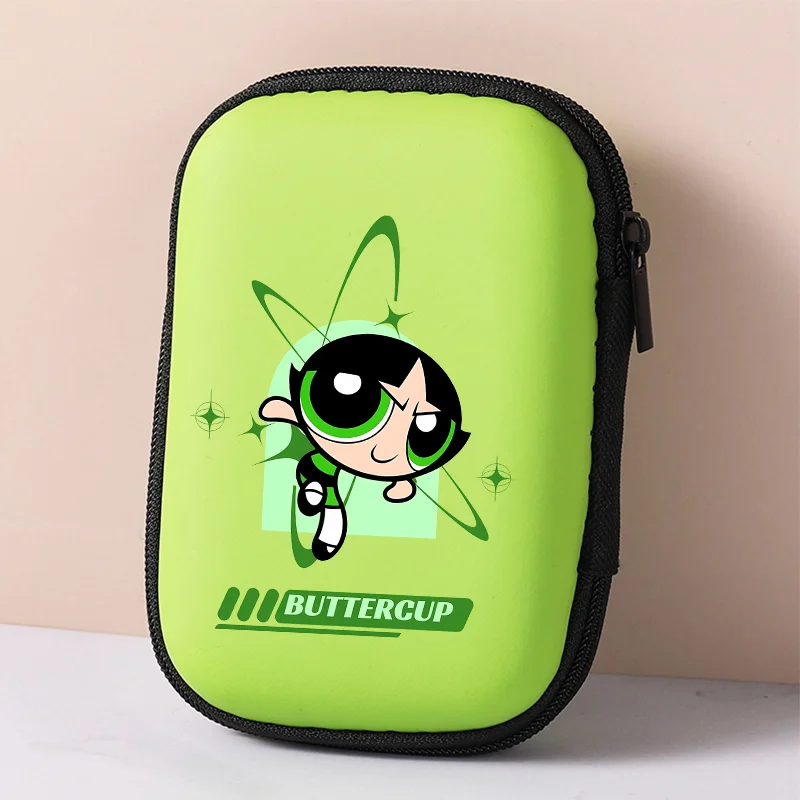 The Powerpuff Girls Data Cable Storage Bag Cute Cartoon Card Storage Box Deck Box Card Organizer Travel Portable Card Case Gift view 6