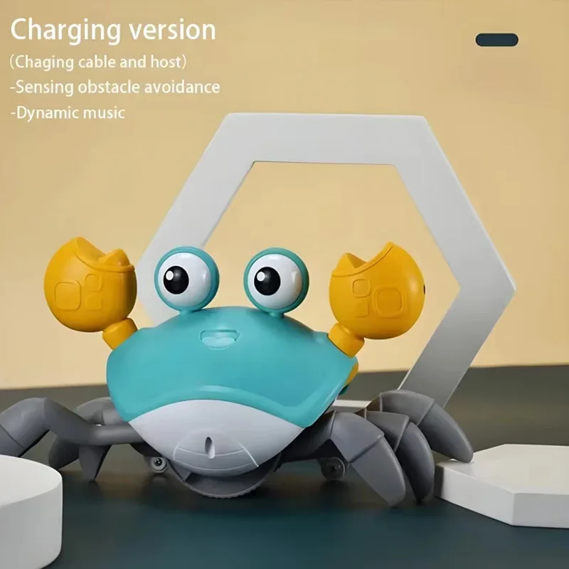 Krabbelndes Krabbenspielzeug, leichte Musik, Krabbelspielzeug, elektrisches Induktions-Fluchtspielzeug, Haustiere, elektronisches interaktives Spielzeug für Hunde und Katzen – Detail 10