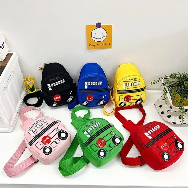 Cute Cartoon Car Children's Chest Bag Little Boy Handsome Messenger Bags Baby Go Out Backpack Trendy Girls Baby Kids Waist Bag