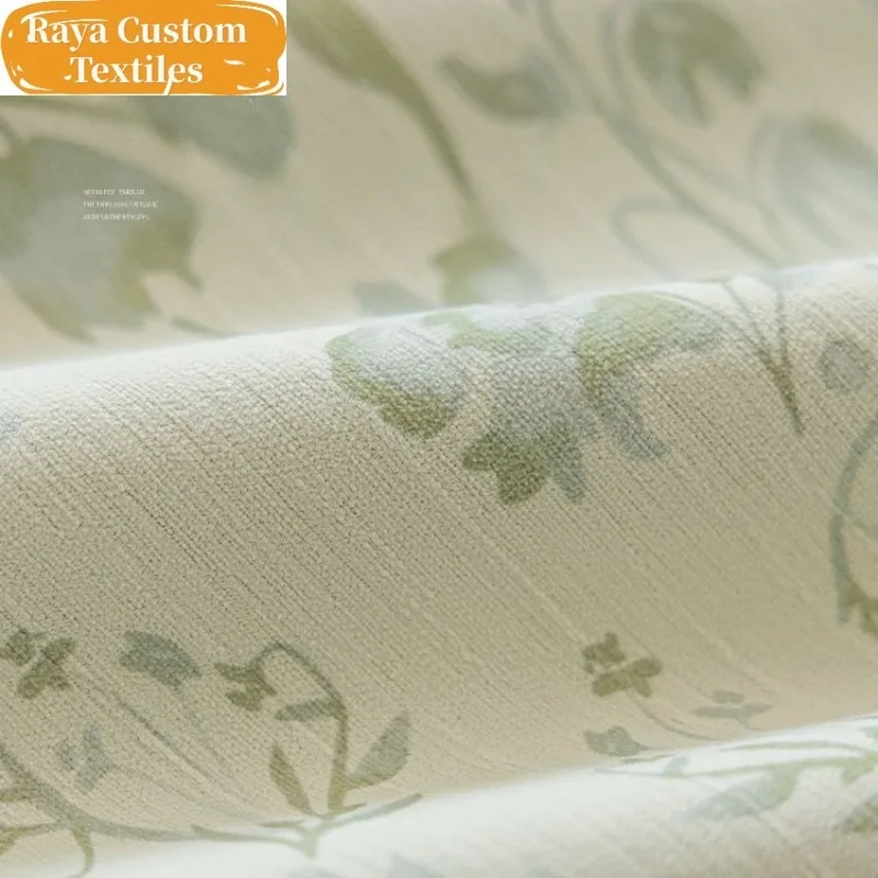 

Custom Size！！French Pastoral Fashion Print Chenille Blackout Romantic Curtains for Living Dining Room Bedroom Decor Window Decor