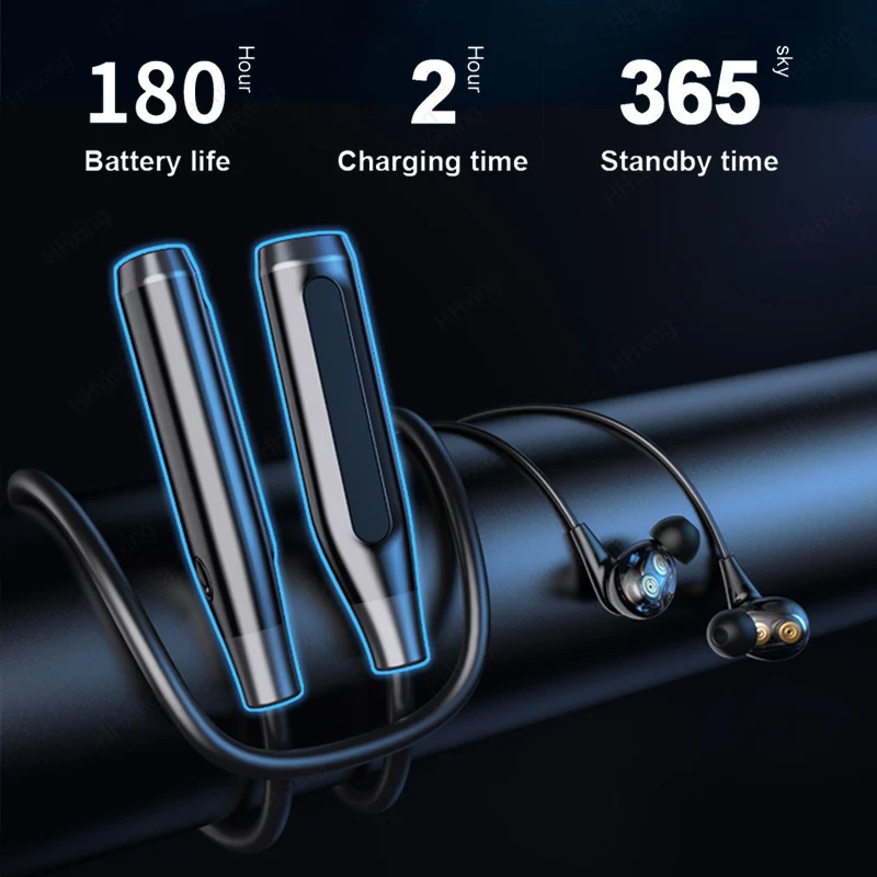 หูฟังไร้สายหูฟังบลูทูธแบบคล้องคอแบตเตอรี่นาน180ชั่วโมงพร้อม microphon auriculares ชุดหูฟังคุณภาพสูงสำหรับเล่นกีฬา