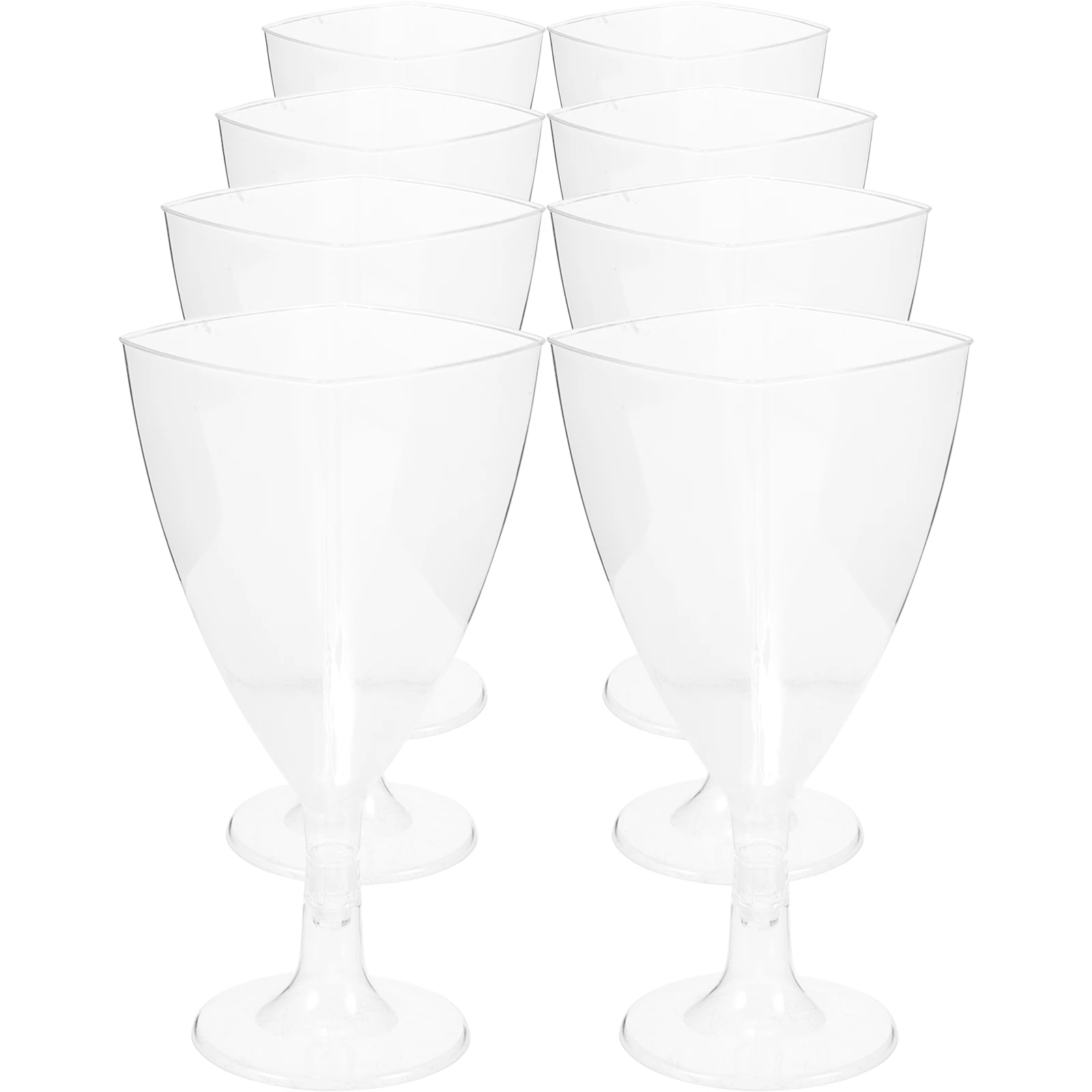 

25pcs High Footed Goblet Cups Transparent Disposable 220ML Cocktail Party Drinking Elegant Shape Margarita Clear