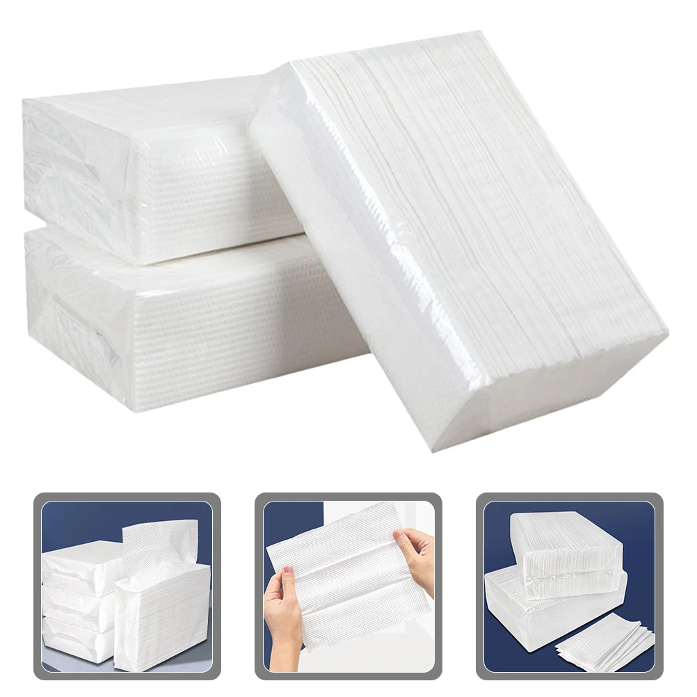 

5 Bags Thick Paper Towels Napkins for Bathroom Hands Refill Water Absorbent Multi Occasion Hotels Kitchen Bathrooms