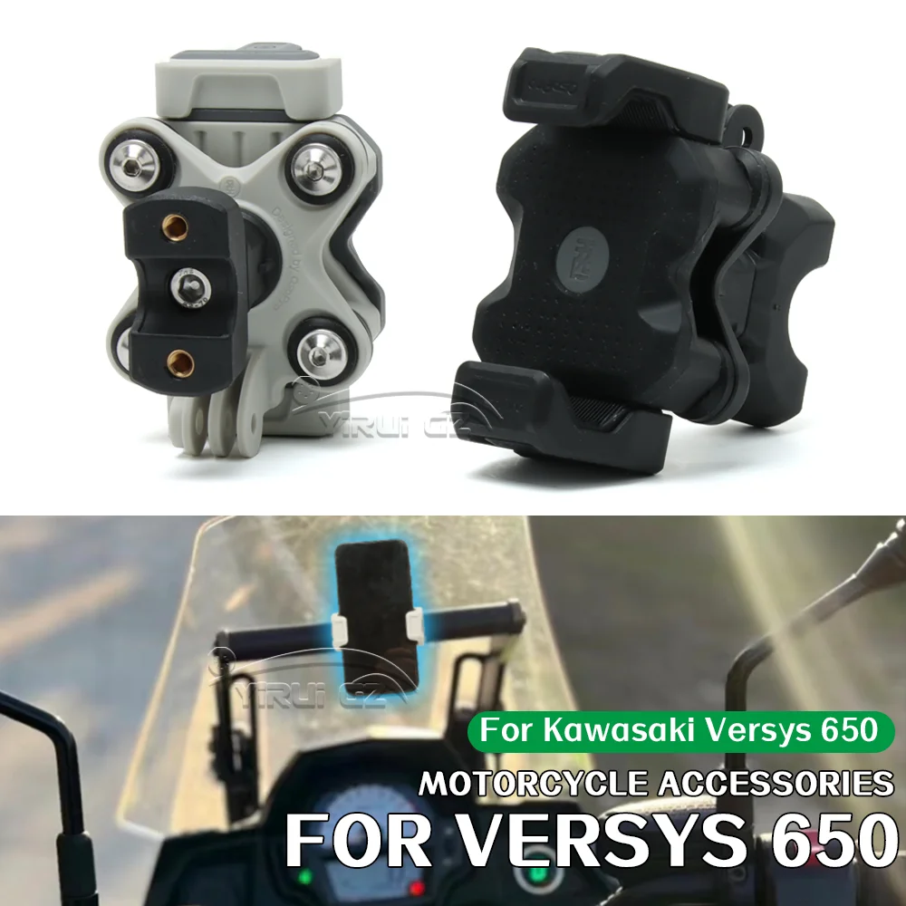 

GPS-кронштейн, аксессуары для мотоциклов, навигационная подставка для телефона, передняя подставка 12/22 мм для Kawasaki Versys 650 Versys 650 2023 2024 2025
