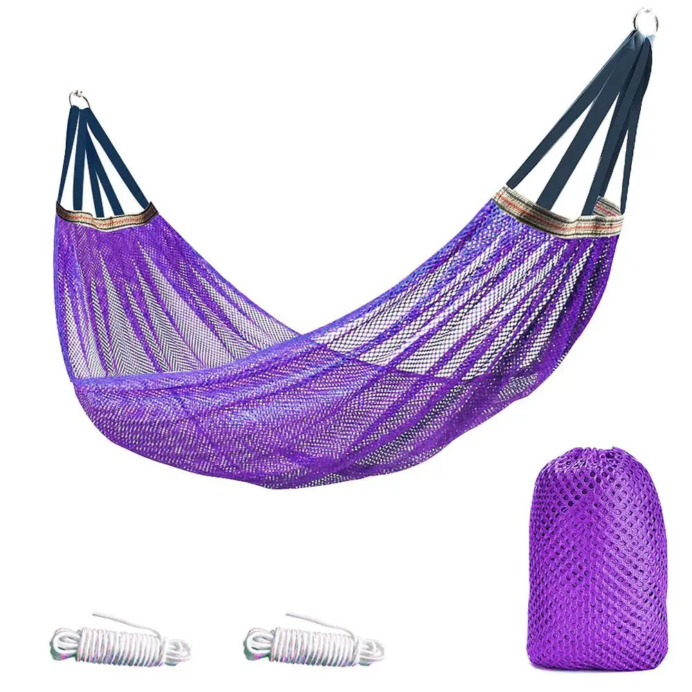 The Hammock Outdoor Ice Wire Mesh Hole Swing and Curved Rod Are Stable Sturdy and Have Good Load-bearing Capacity image 3