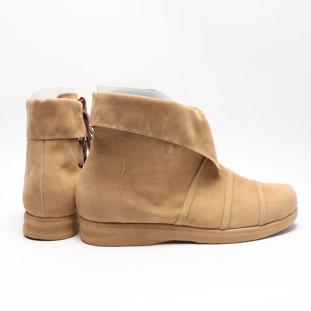 Fantasy Movie Peter Cosplay Pan Shoes Boots Halloween Men Women Brown Short Boots Custom Made