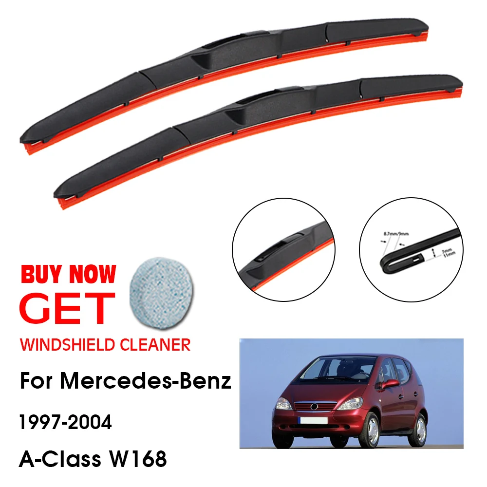 

Car For Mercedes-Benz A-Class W168 24"+22" 1997-2004 Front Window Washer Windscreen Windshield SilicaGel Wiper Blade Accessories