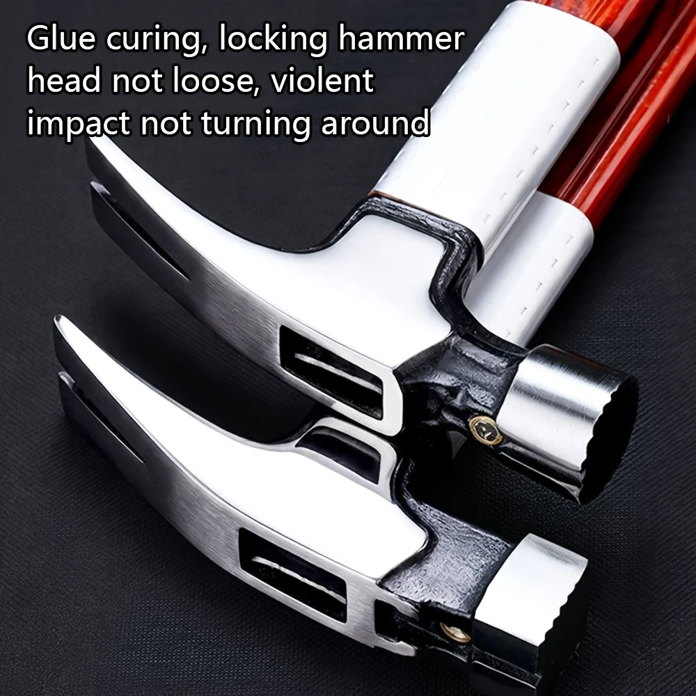 Klauenhammer Hochleistungs-Klauenhammer Holzbearbeitungs-Schlagwerkzeug Magnetischer Automatischer Nagelabsaughammer mit Rutschfestem Gummigriff – Detail 9
