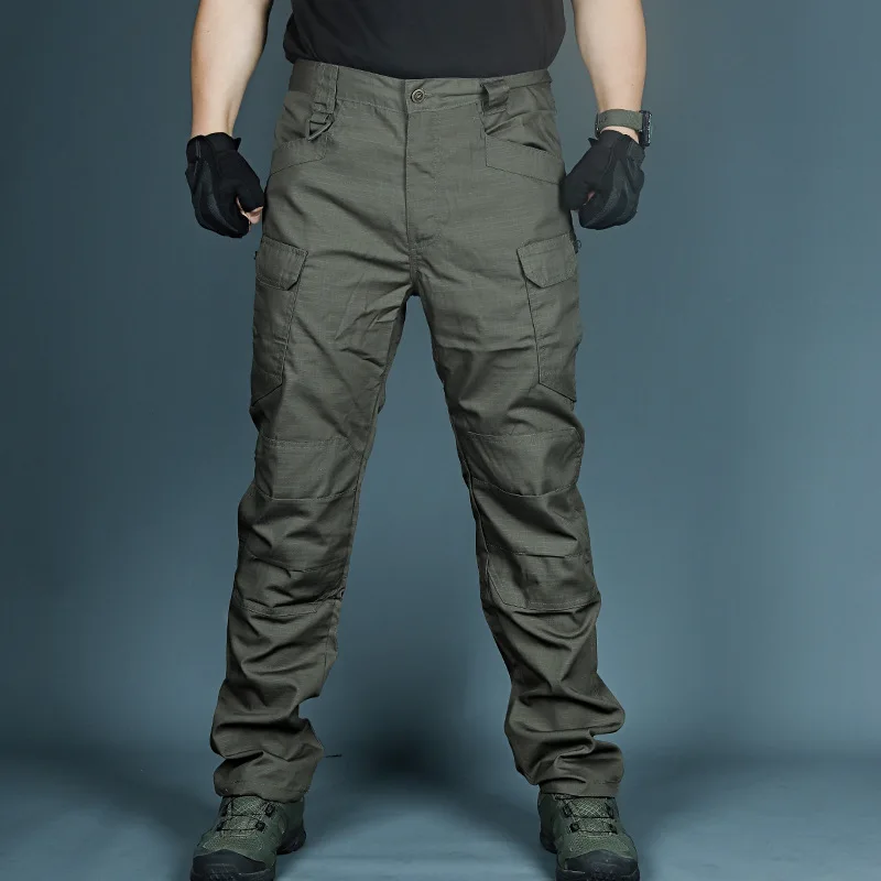Mens Tactical Cargo Pants Army Style Camouflage Multi Pocket Outdoor Military Combat Work Pants Durable Abrasion Resistant